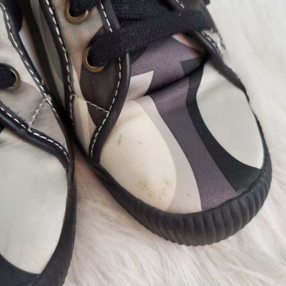 **Coach Nia Sz 6.5 Sateen Wedge Sneakers - Picture 8 of 9